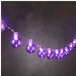 Декор Гирлянда Фиолетовый Шар б/о 20 ламп 240 см таймер