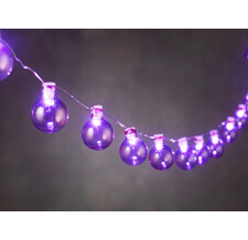Декор Гирлянда Фиолетовый Шар б/о 20 ламп 240 см таймер